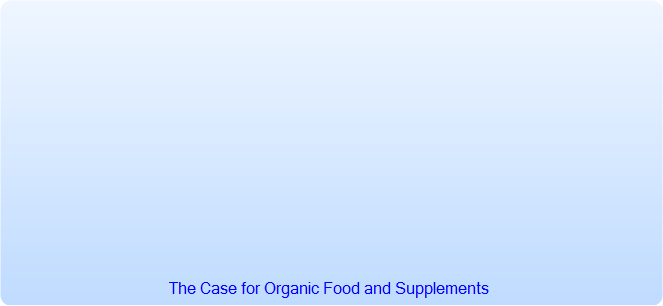 The case for supplements and organic food